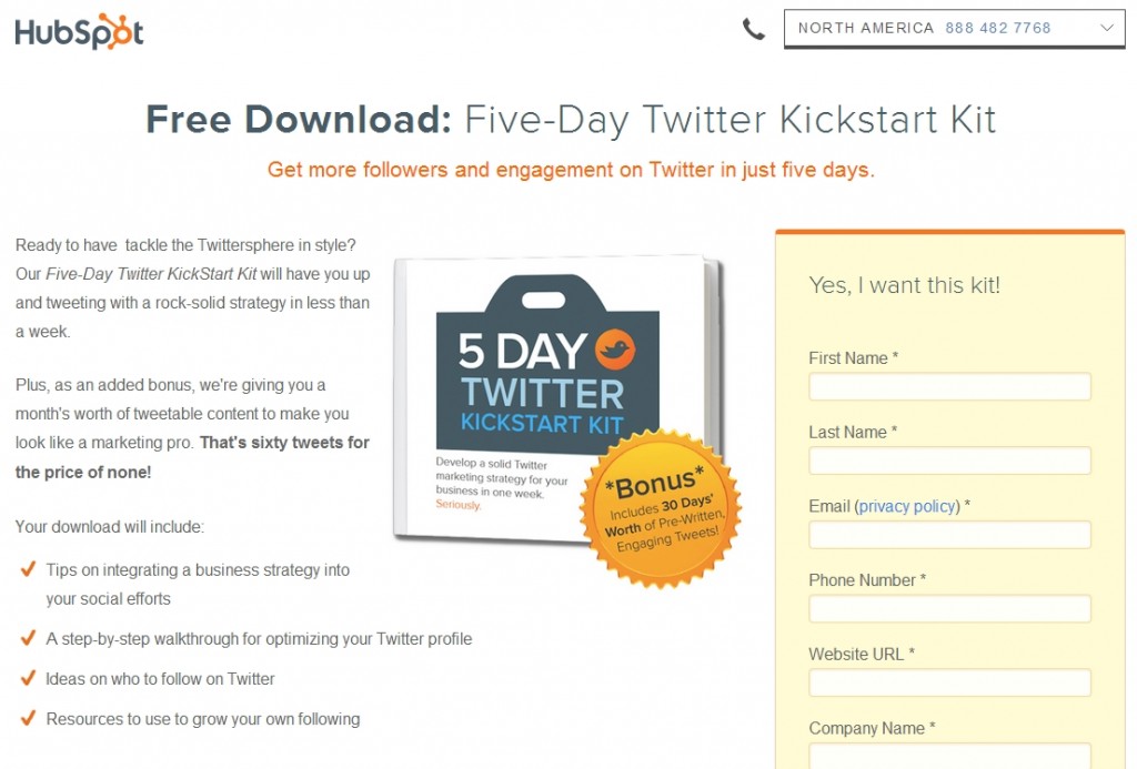 lead nurturing content example twitter starter kit
